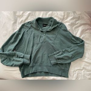 Teal Half Zip Sweater